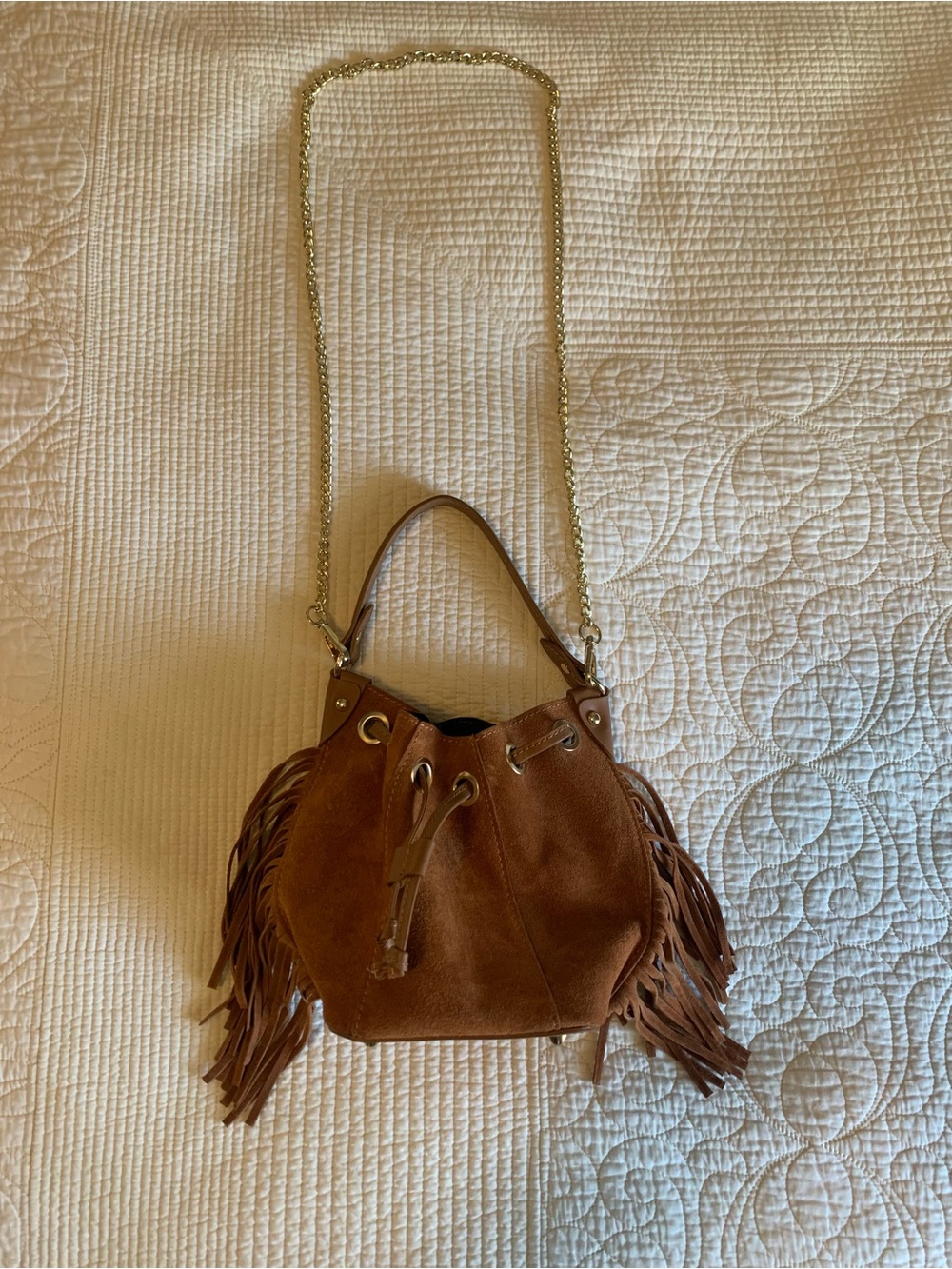 bohemian-style Anna Paola bucket bag